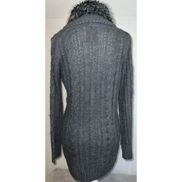 Vintage Turkish Fur Trimmed Cardigan y2k MEDIUM - Picture 5 of 8